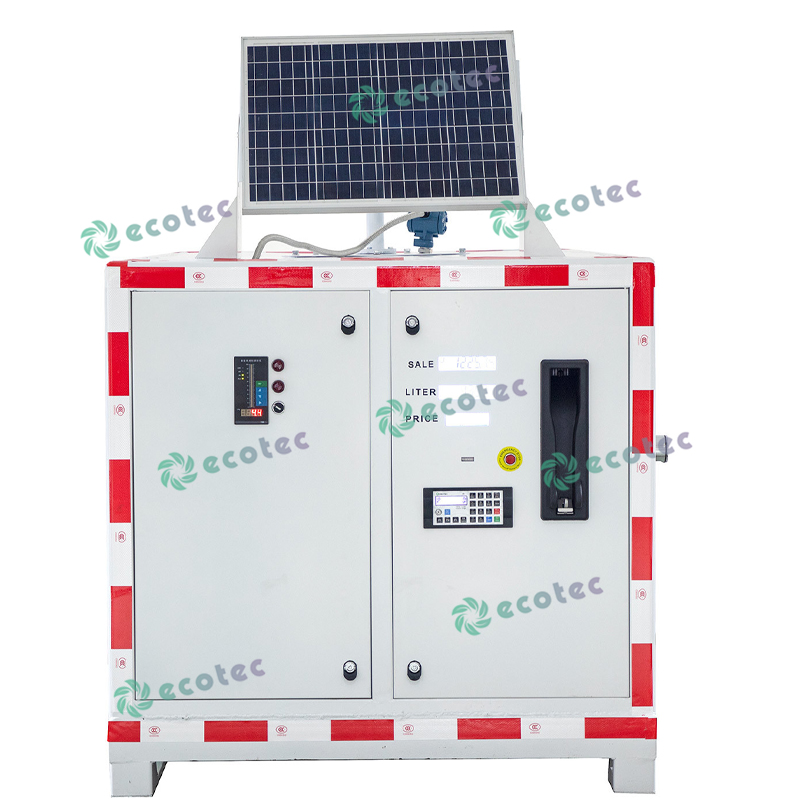 Mini benzinska stanica od 1000L sa solarnim panelom