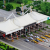 200-500㎡ Rainproof Fireproof Flame Retardant Gas Station Membrane Structure Canopy na may Pagkakabit at Transportasyon