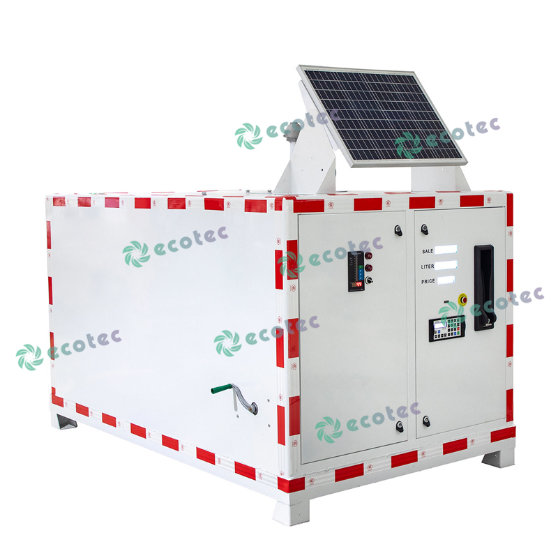 Mini benzinska stanica od 1000L sa solarnim panelom
