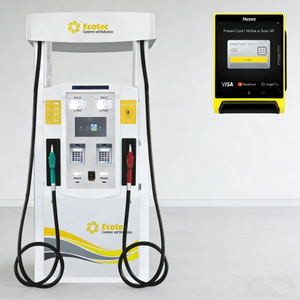 Ecotec Al&uuml;minyum &Ccedil;ift Nozullu Self Servis Yakıt Dağıtıcı Nayax POS Akıllı Pompa 45L/MIN Akış Hızı ISO Sertifikalı