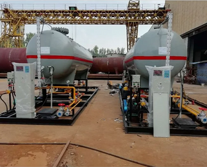 10 CBM ندولار چدن LPG ایستگاه اسکید با مخزن LPG 5 تن پمپ پرکن LPG ترازوی پرکن LPG