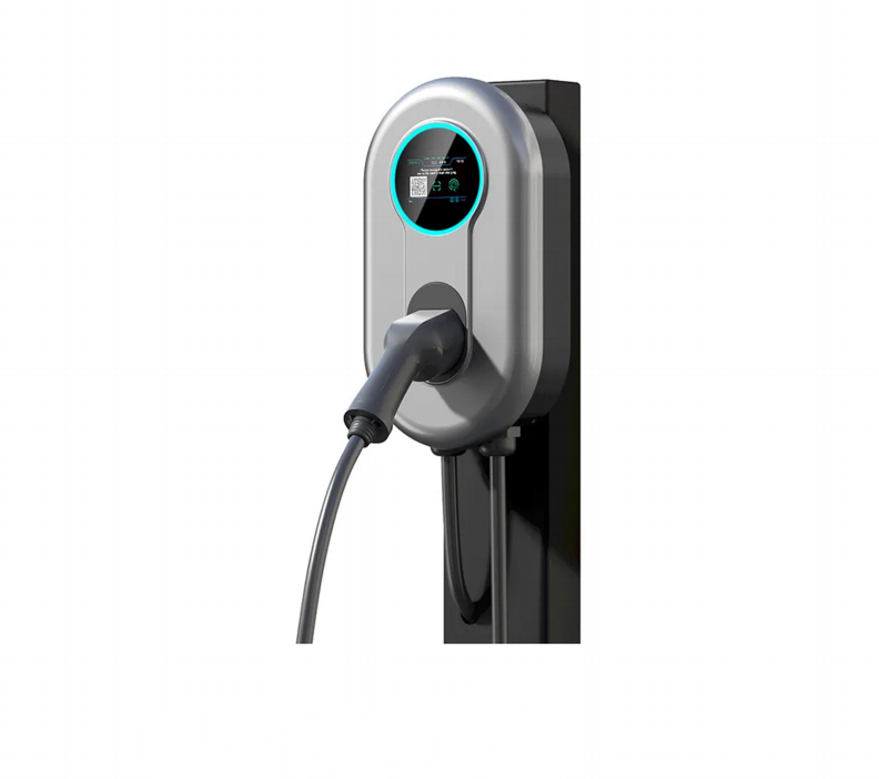 AC 230V 11kW s&auml;hk&ouml;ajoneuvon laturi pylv&auml;&auml;ll&auml; ja 5 metrin kaapelilla